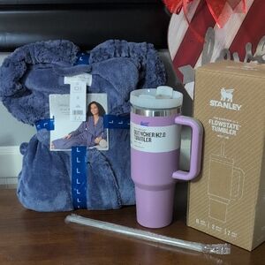 Stanley Cup & Plush Lavender Robe Bundle
